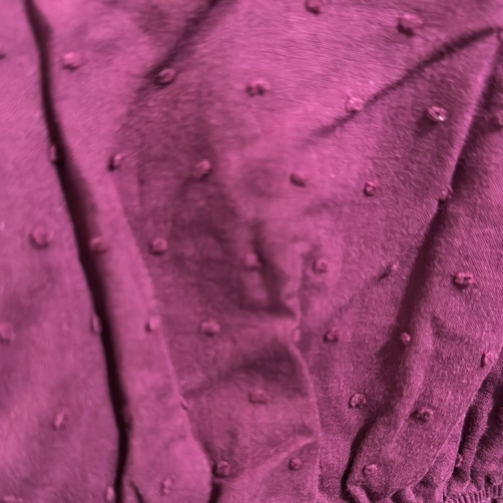 Purple Flutter Sleeve Ruffled Blouse - Picture 2 of 5